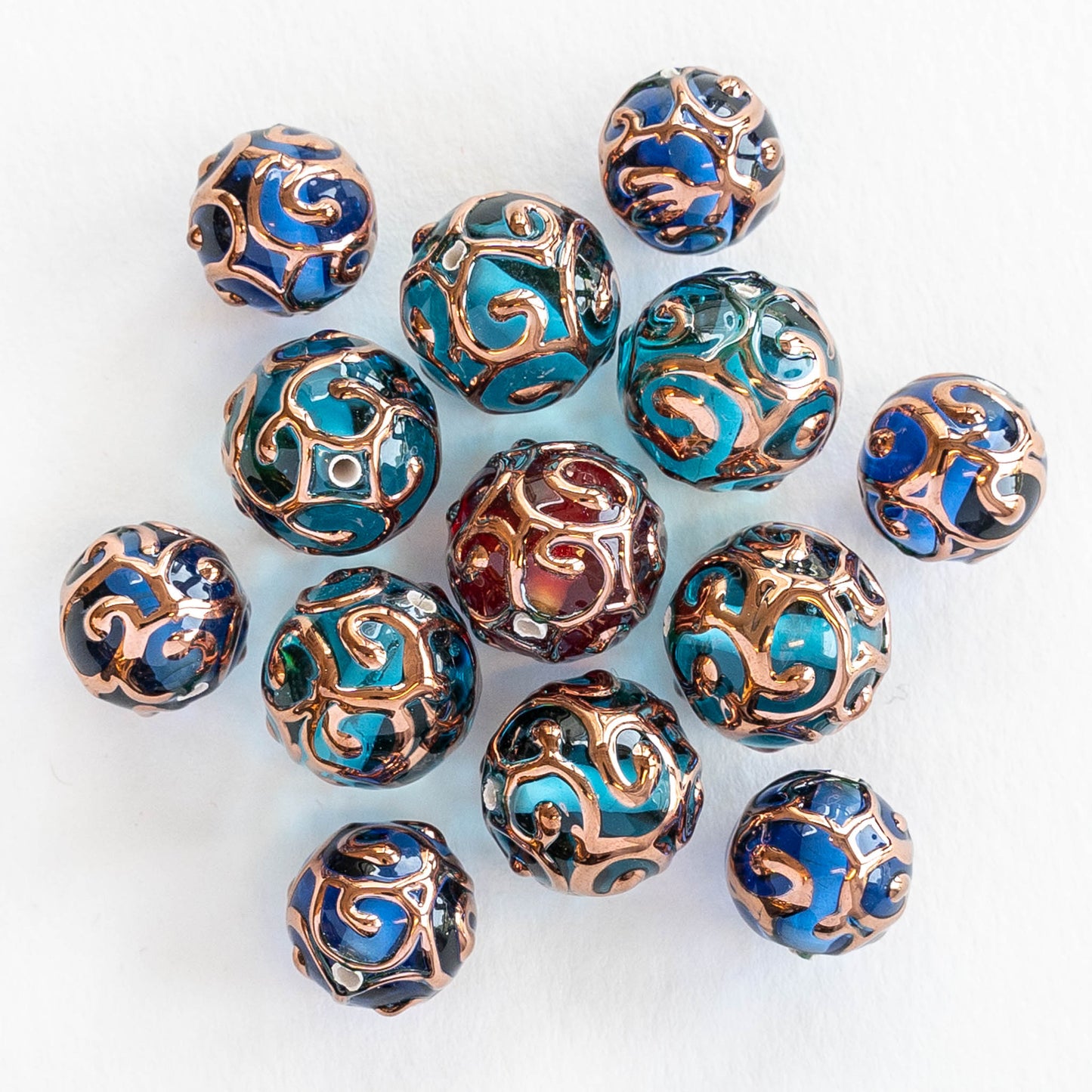 Round Lampwork Beads