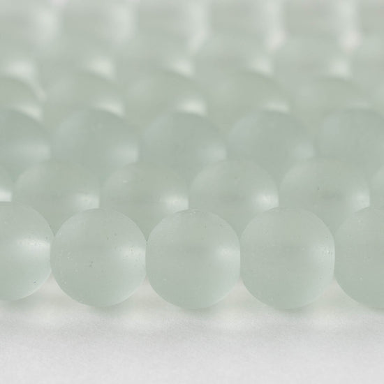 10mm Frosted Glass Rounds - Very Light Coke - 21 beads