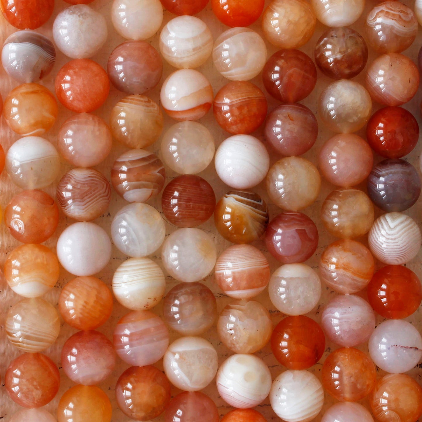 Round Botswana Agate - 16 Inches