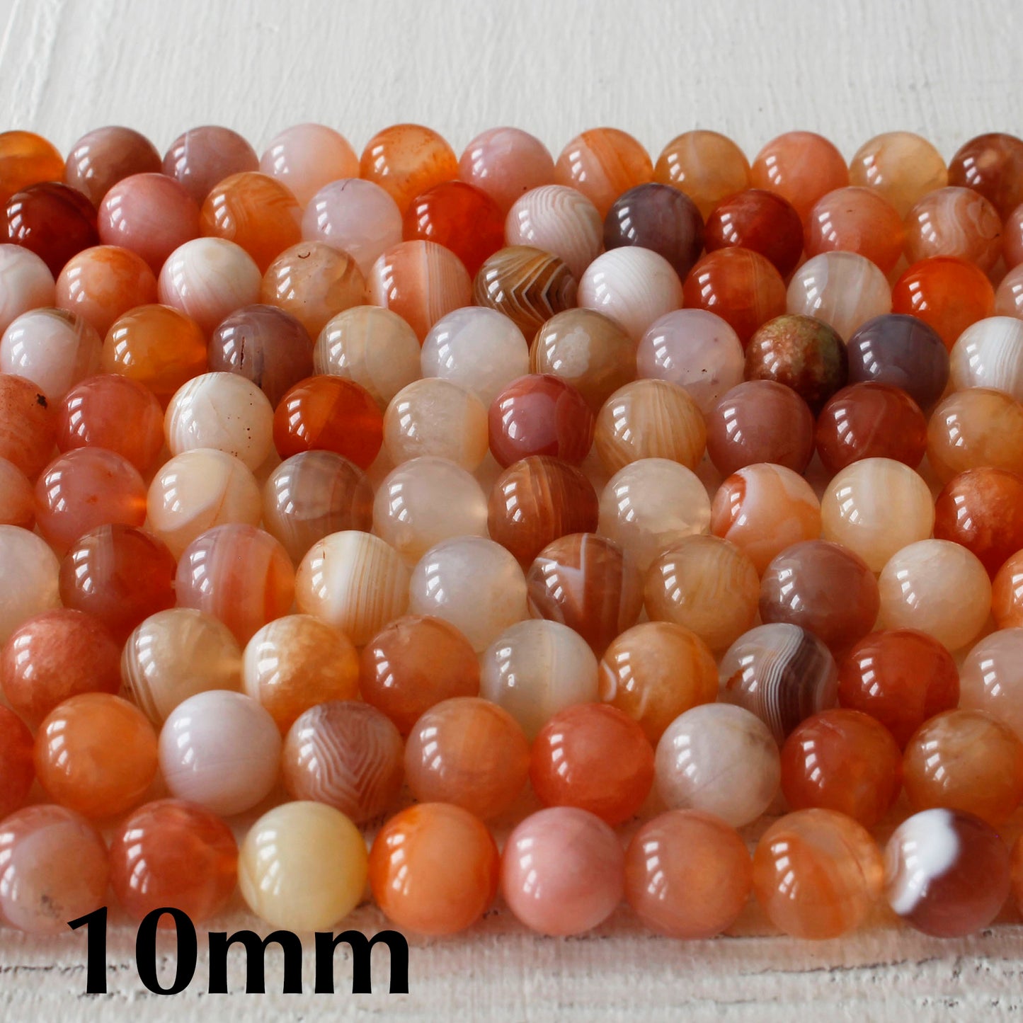Round Botswana Agate - 16 Inches