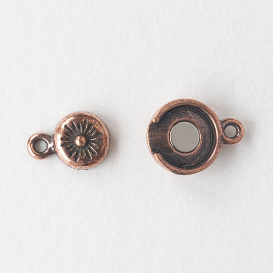 Magnetic Clasp - Antiqued Copper -  1 Clasp
