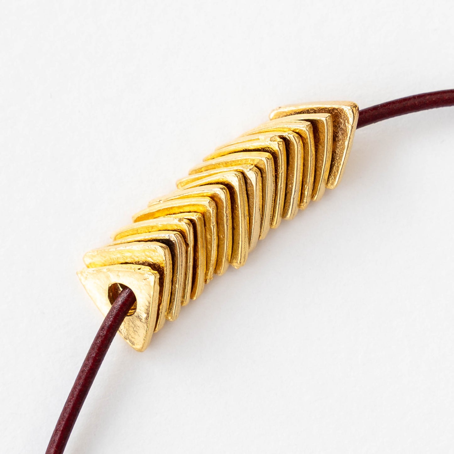 11mm Gold Triangle Beads - 24K Gold Plate - 4 or 12 beads