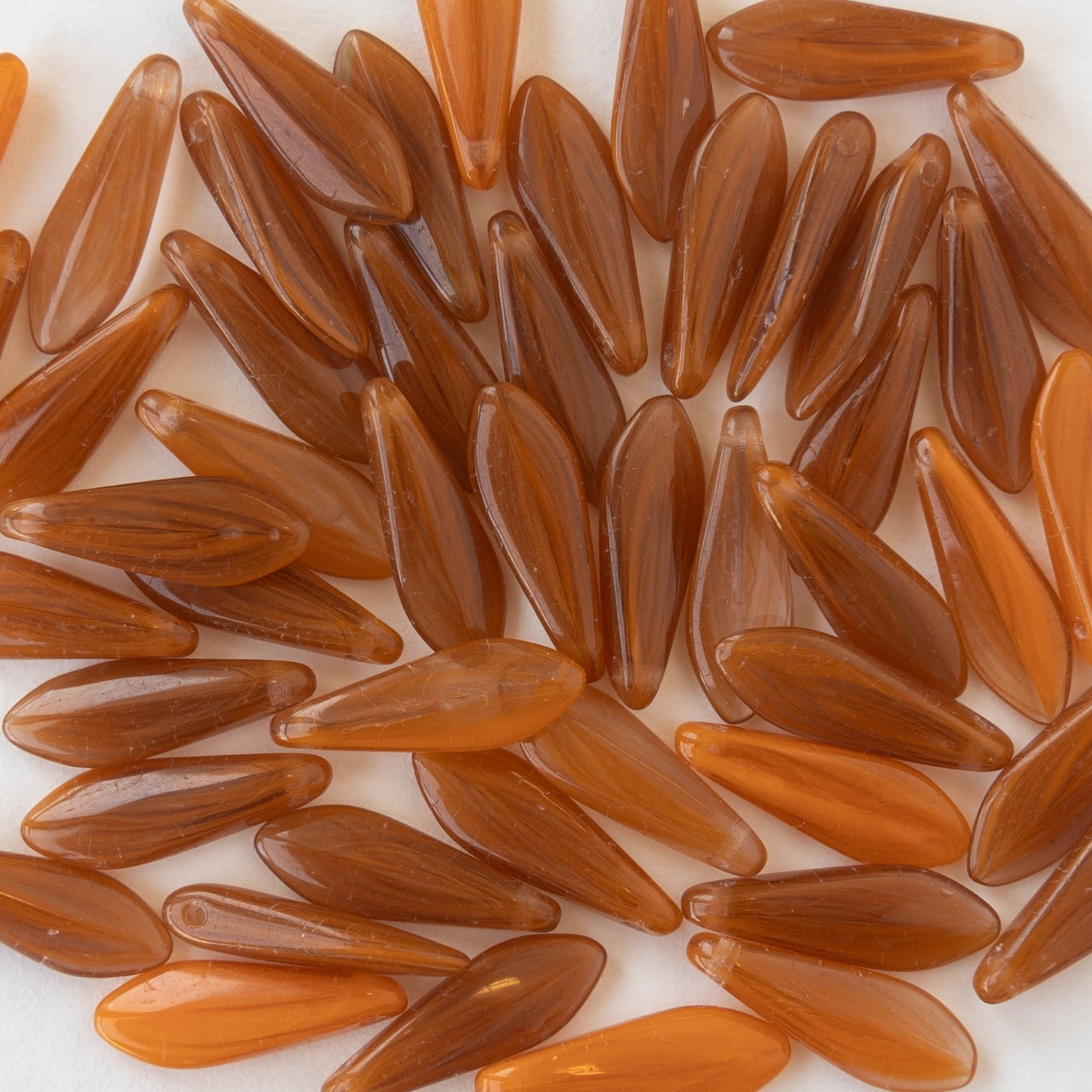 16mm Dagger Beads - Rusty Mix - 60 beads