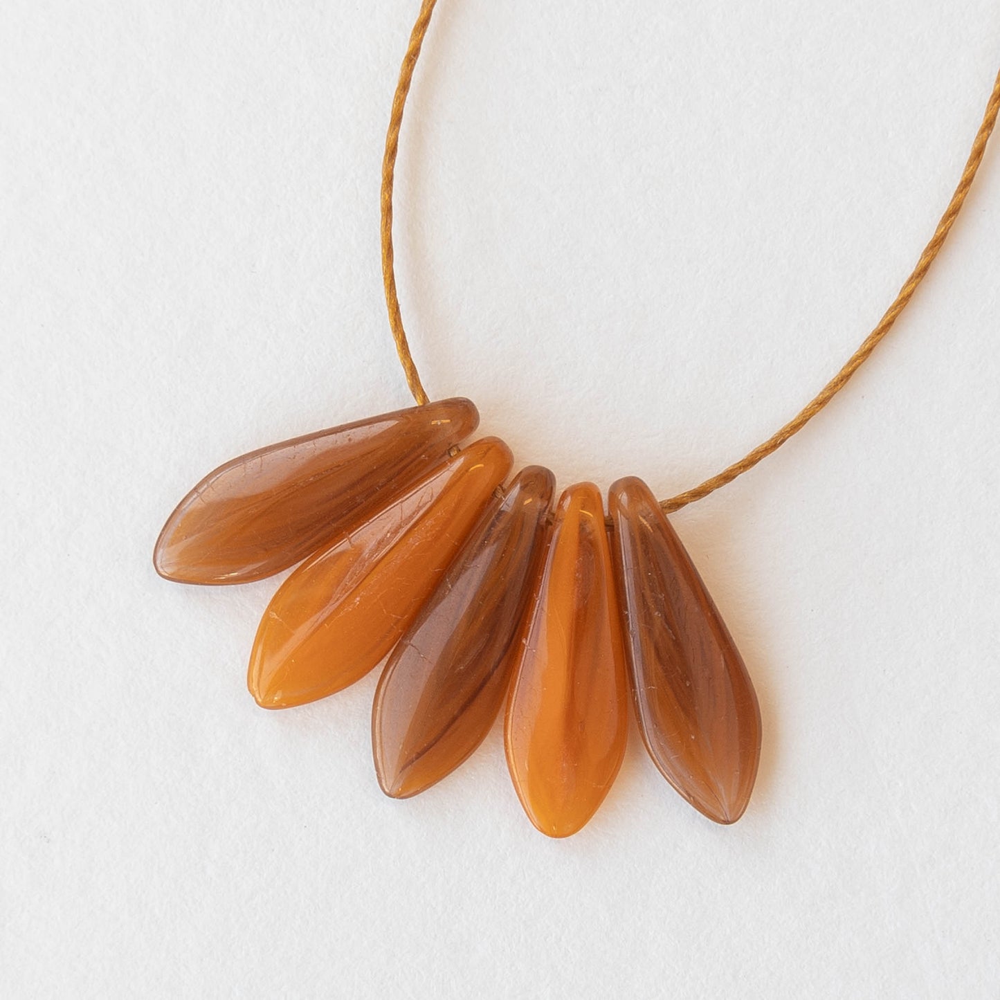 16mm Dagger Beads - Rusty Mix - 60 beads