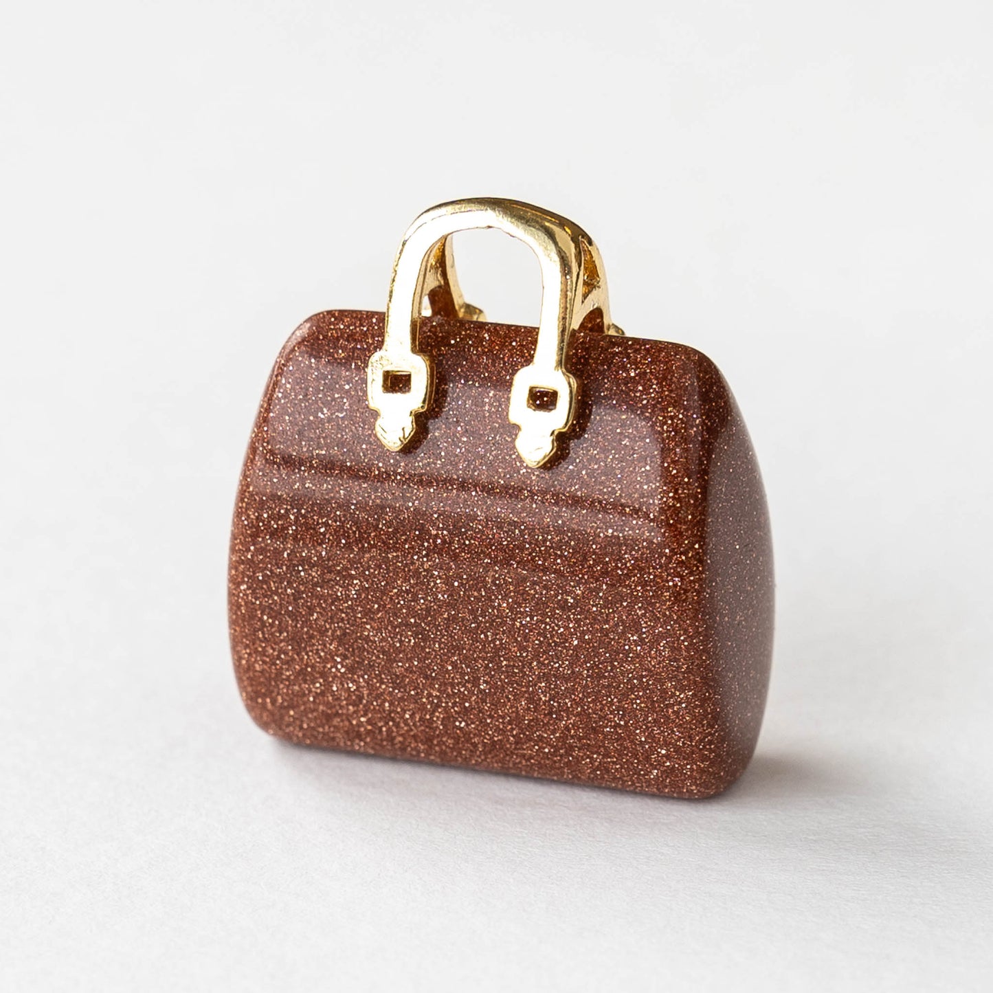 Purse Pendants - 25mm - Goldstone - 1 Piece