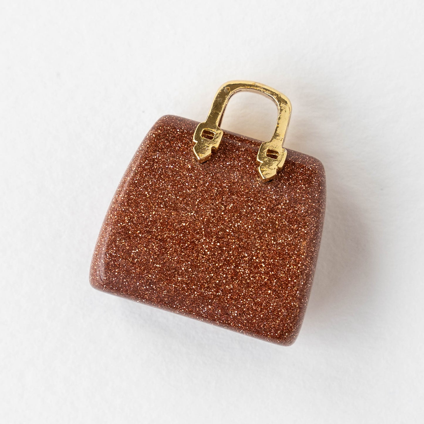 Purse Pendants - 25mm - Goldstone - 1 Piece
