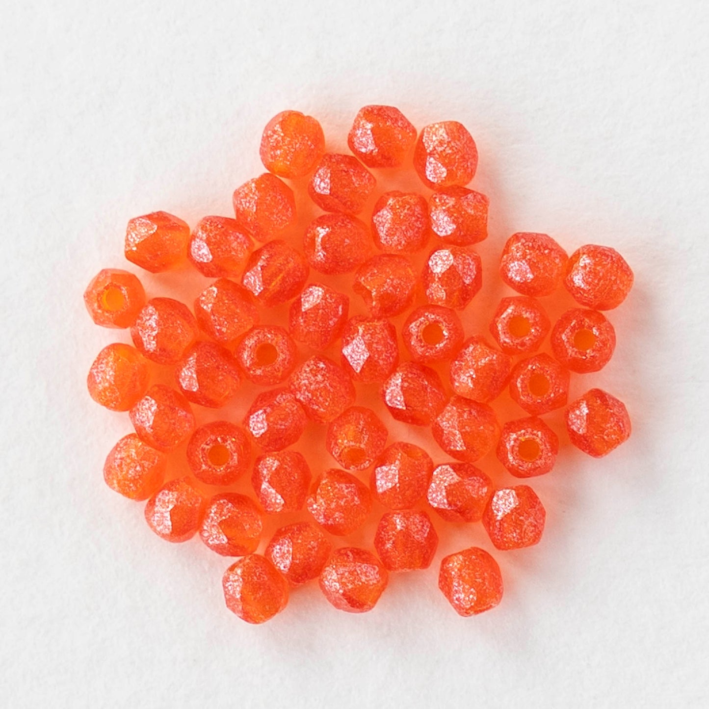 2mm Round Firepolished Beads - Flash Pearl Hyacinth - 100 beads