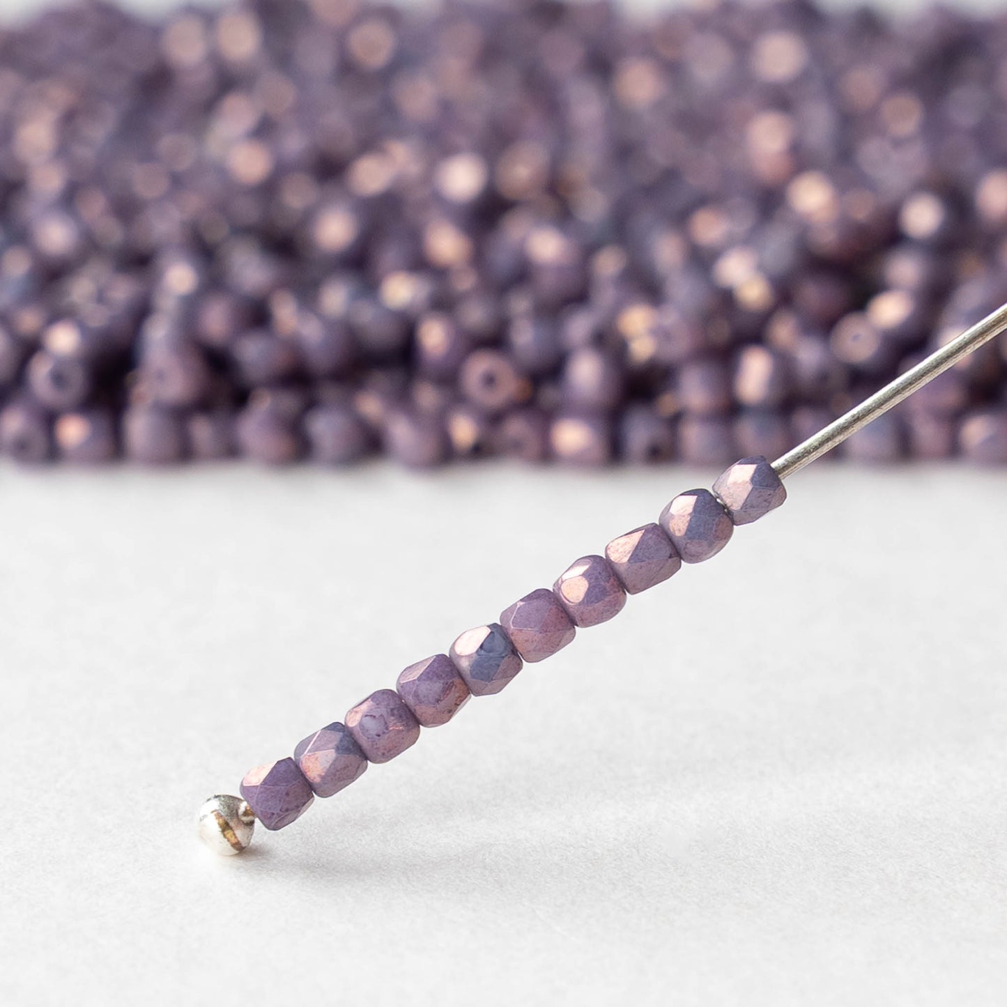 2mm Firepolished Beads - Lila Vega Luster - 50 Beads