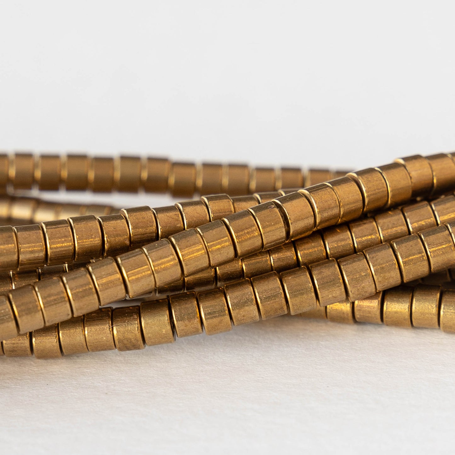 4mm Brass Tube Beads - 50