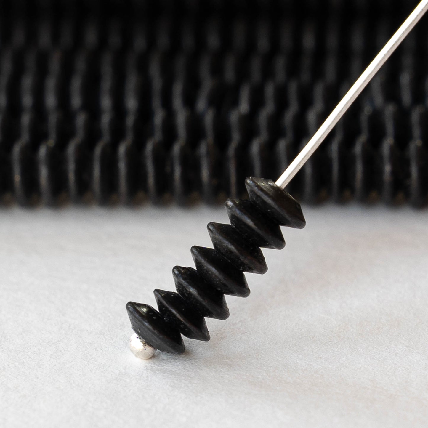 5mm Black Brass Saucer Beads - 50