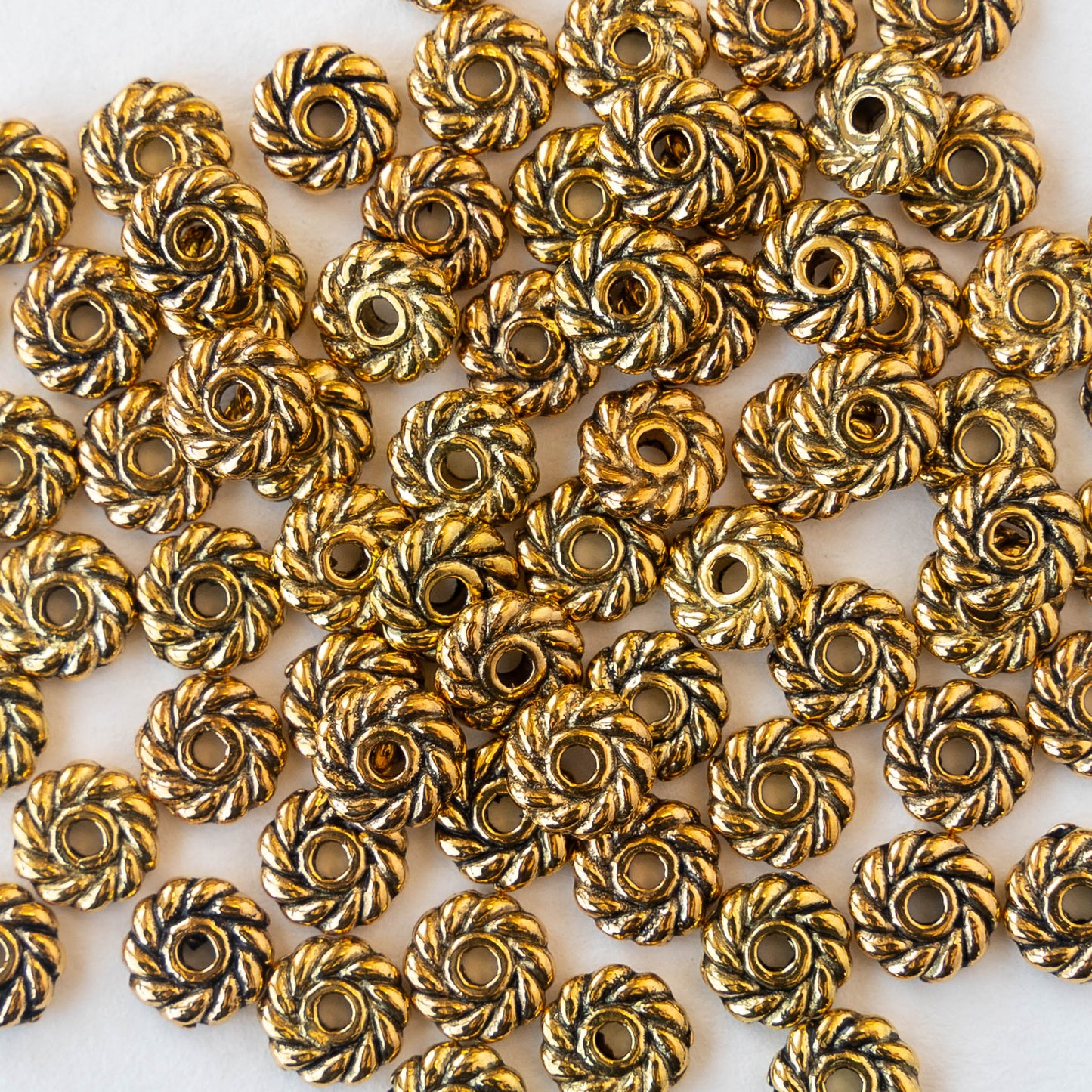 6mm Metal Spacer Beads - 30 Beads