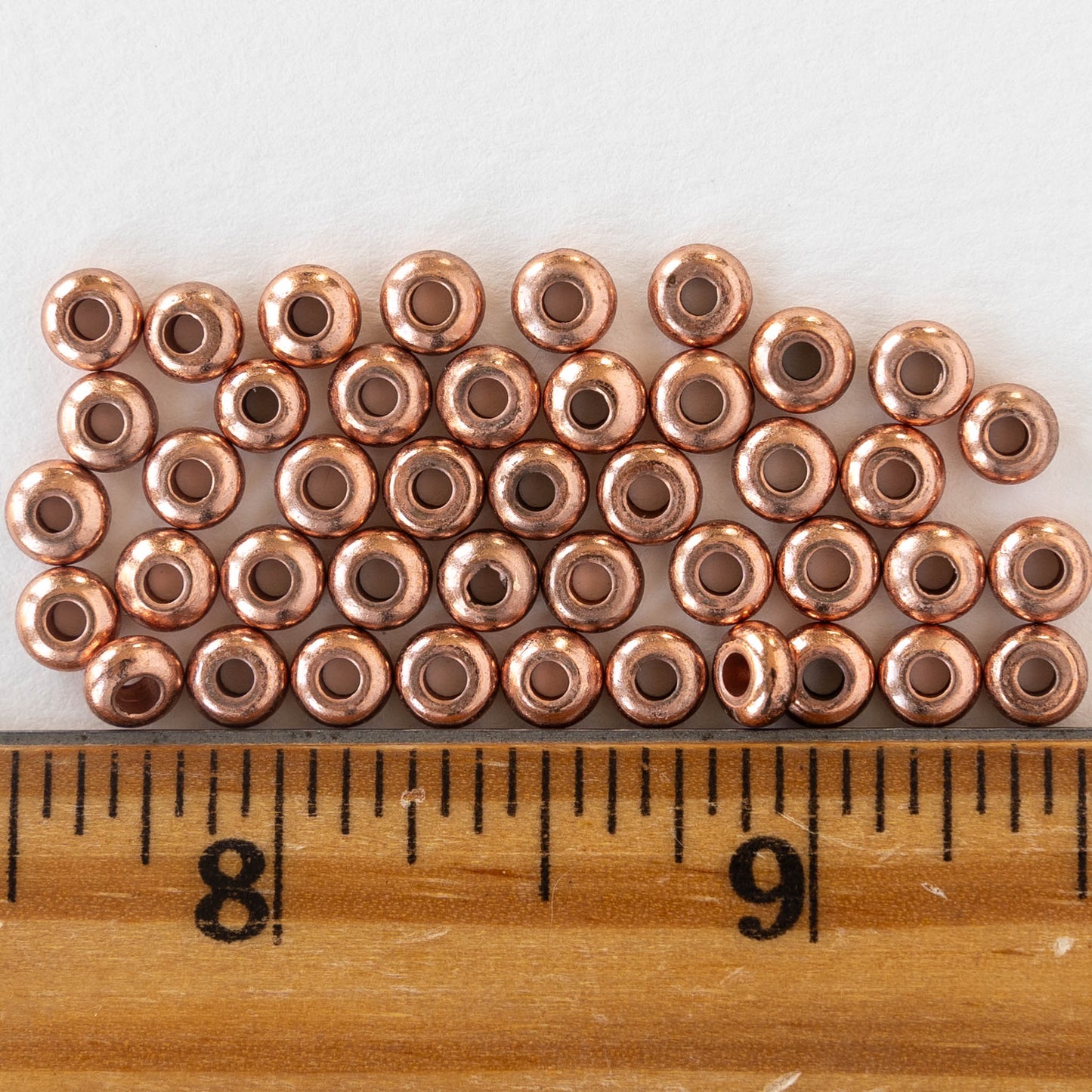 5mm Copper Rondelle Beads - 40