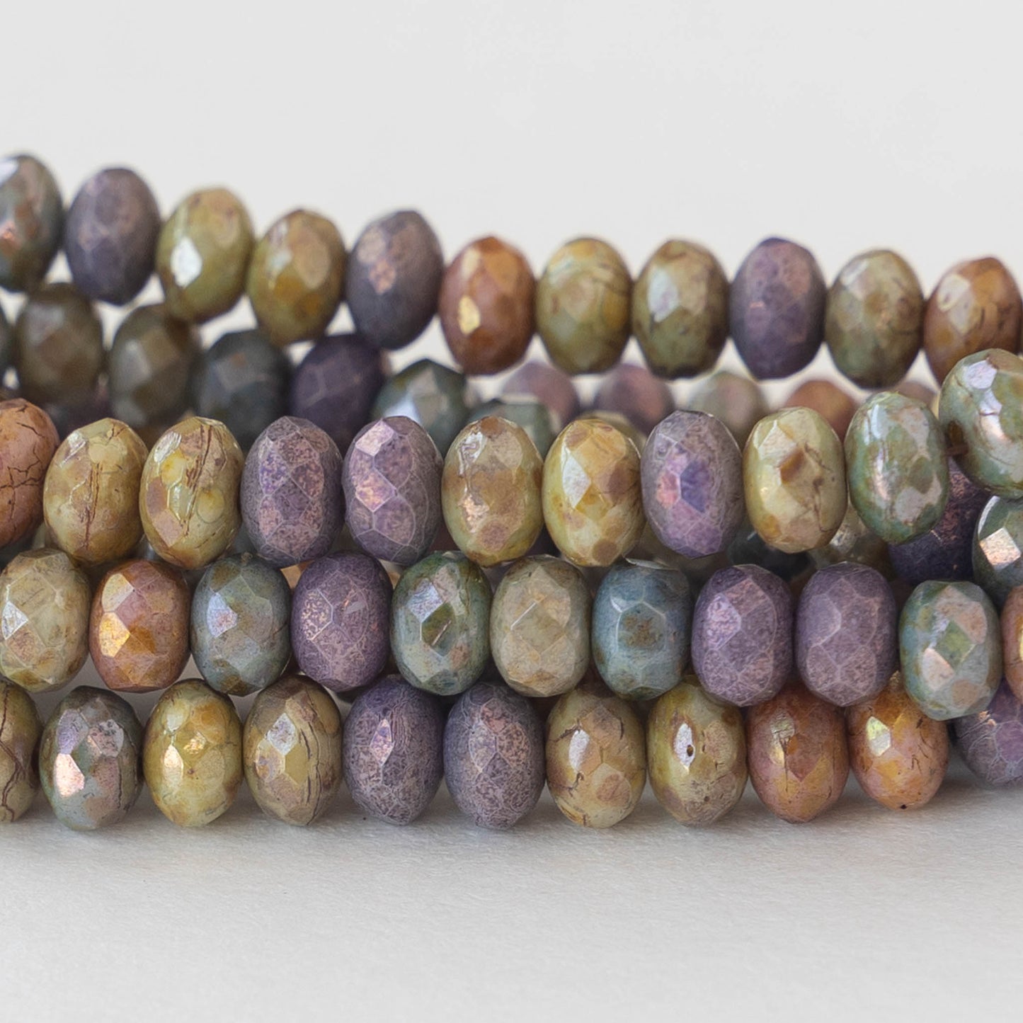 3x5mm Rondelle Beads - Picasso Bead Mix - 30 Beads