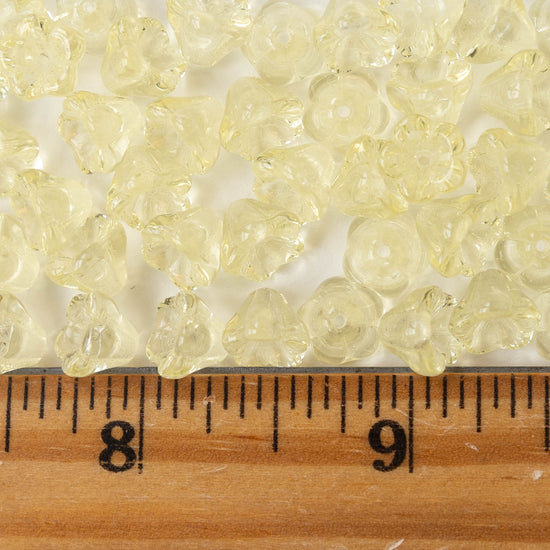 6x8mm Glass Flower Beads - Jonquil - 30