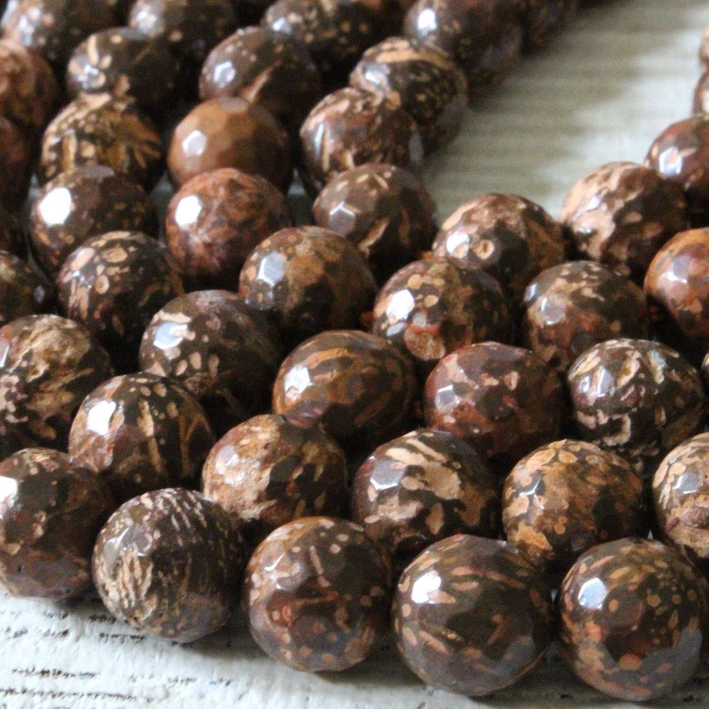 6mm Round Elephant Skin Jasper - 16 Inches