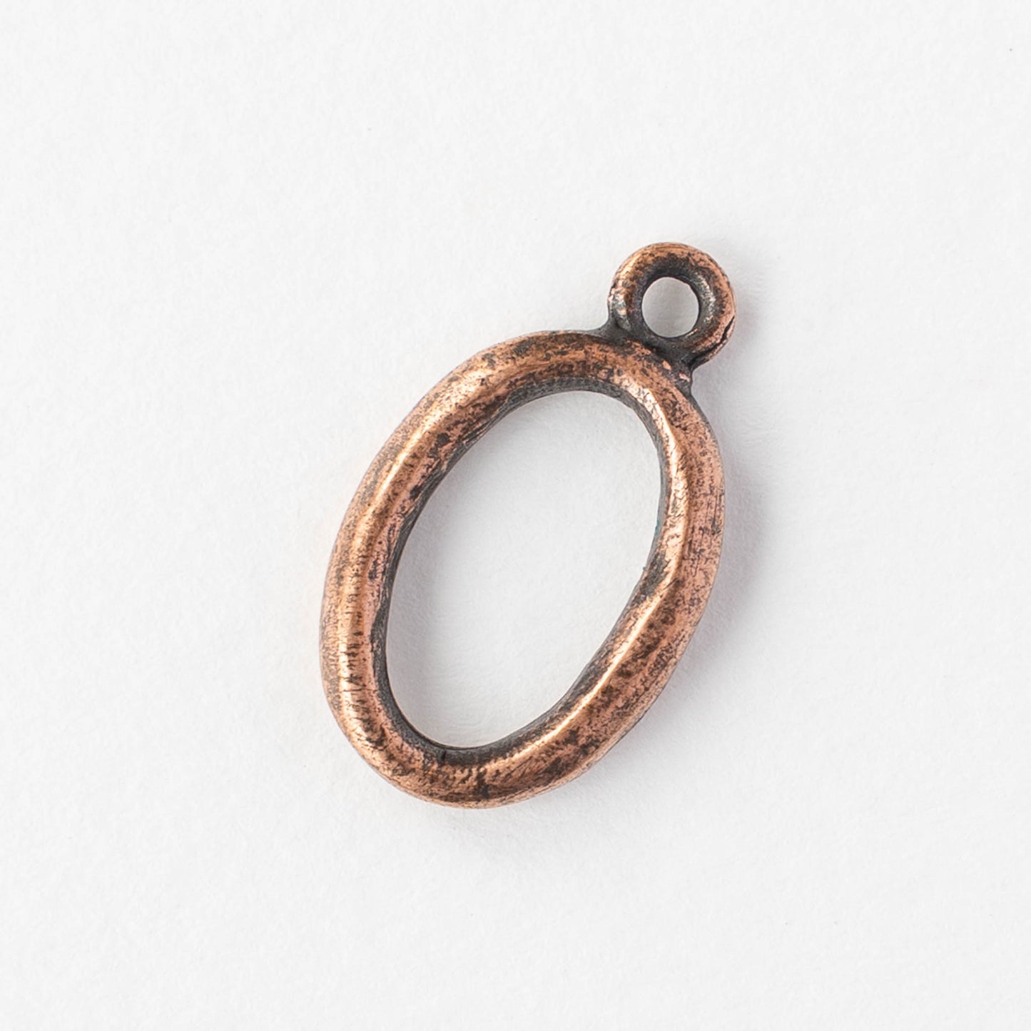 20x12mm Open Oval Pendant - Copper Plated - 1, 2 or 6 pieces