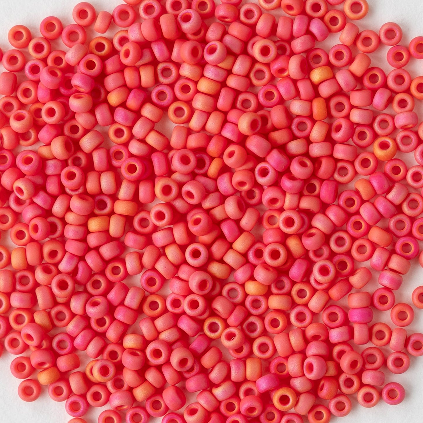 11/0 Seed Beads - Matte Bright Pink AB - 20 grams