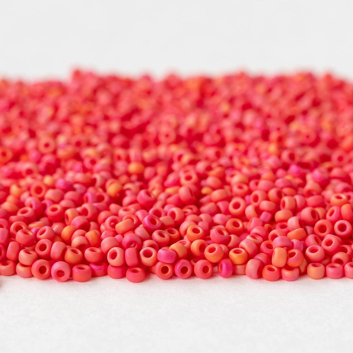 11/0 Seed Beads - Matte Bright Pink AB - 20 grams