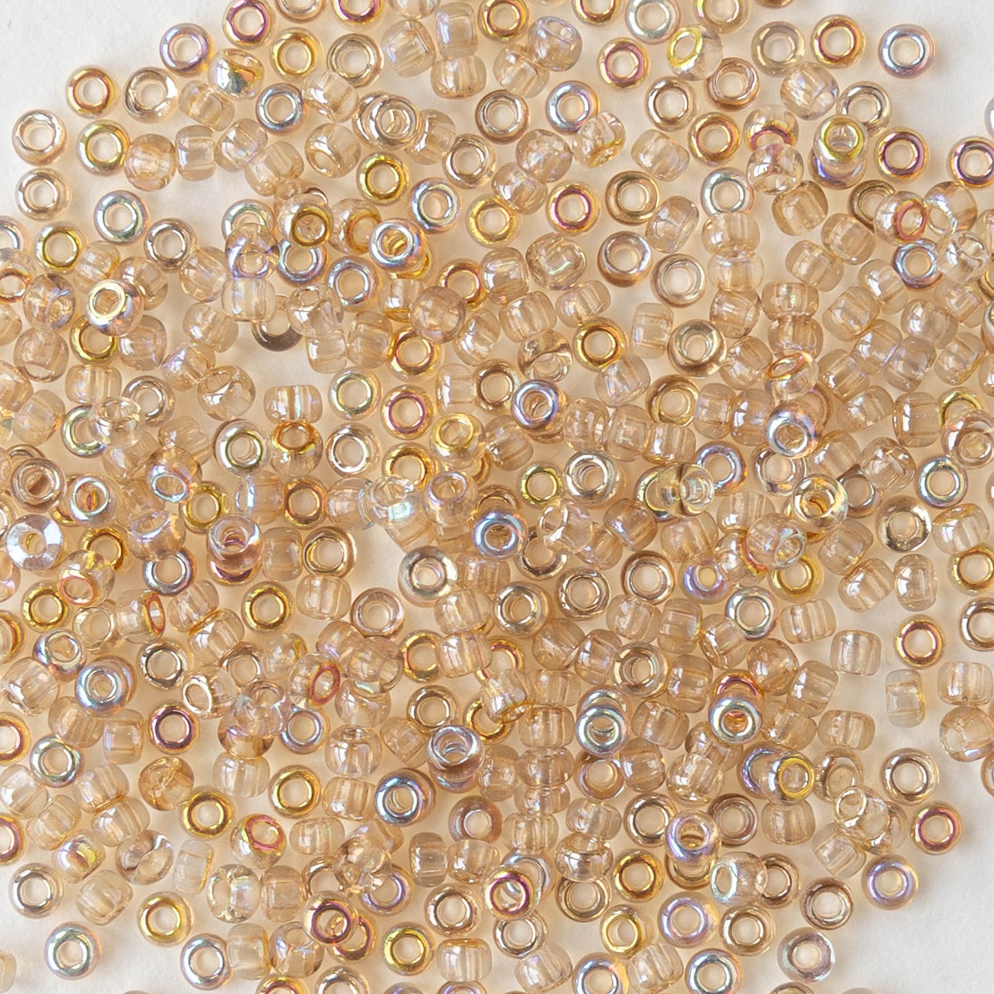11/0 Seed Beads - Crystal Lemon Rainbow - 5 grams