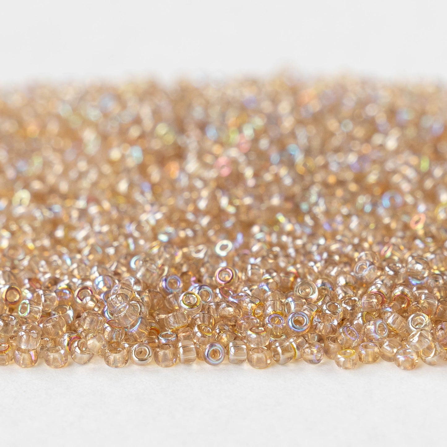 11/0 Seed Beads - Crystal Lemon Rainbow - 5 grams