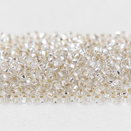 11/0 Seed Beads - Crystal Silver Lined - 24 gram Tube