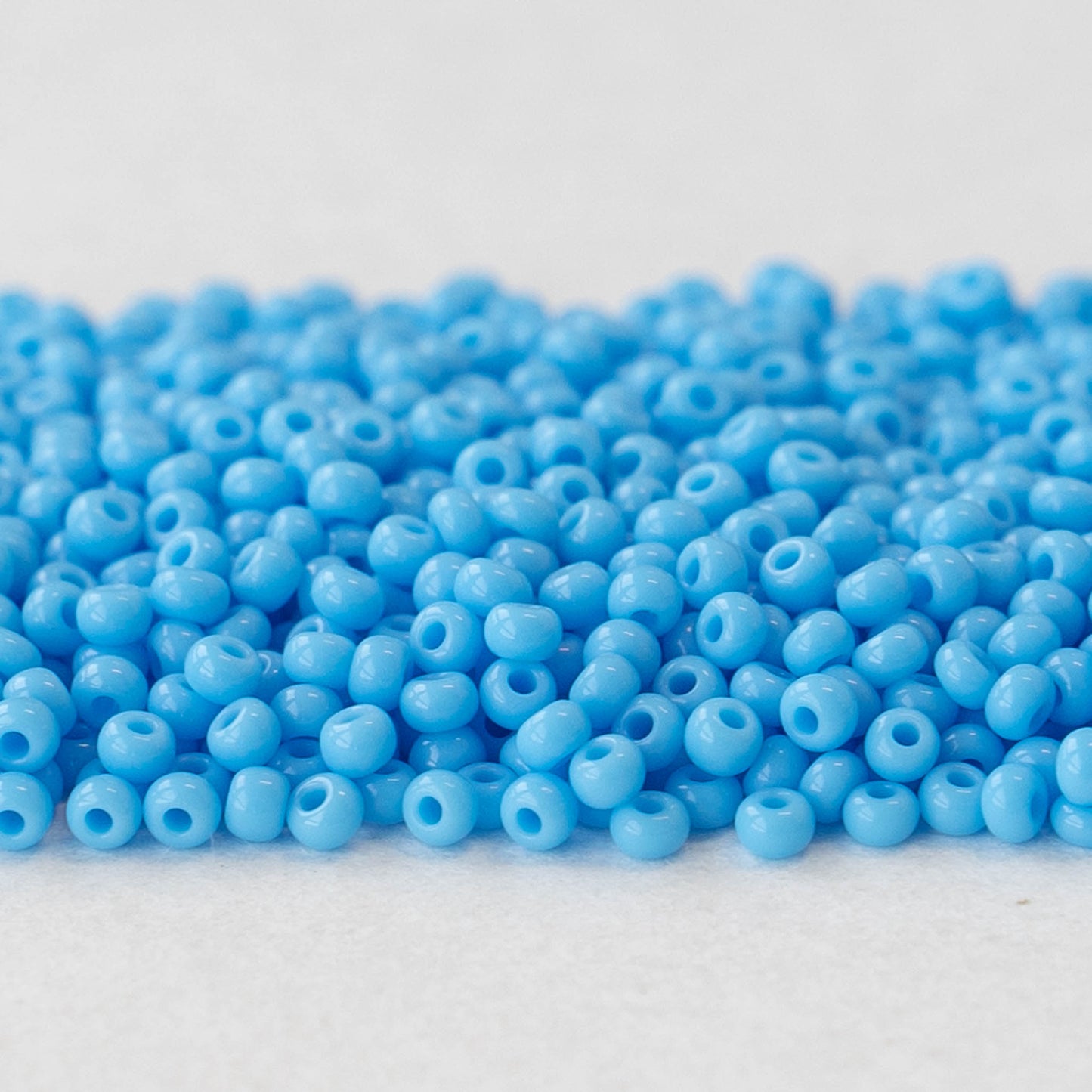 11/0 Seed Beads - Opaque Sky Blue Turquoise - 24 gram Tube