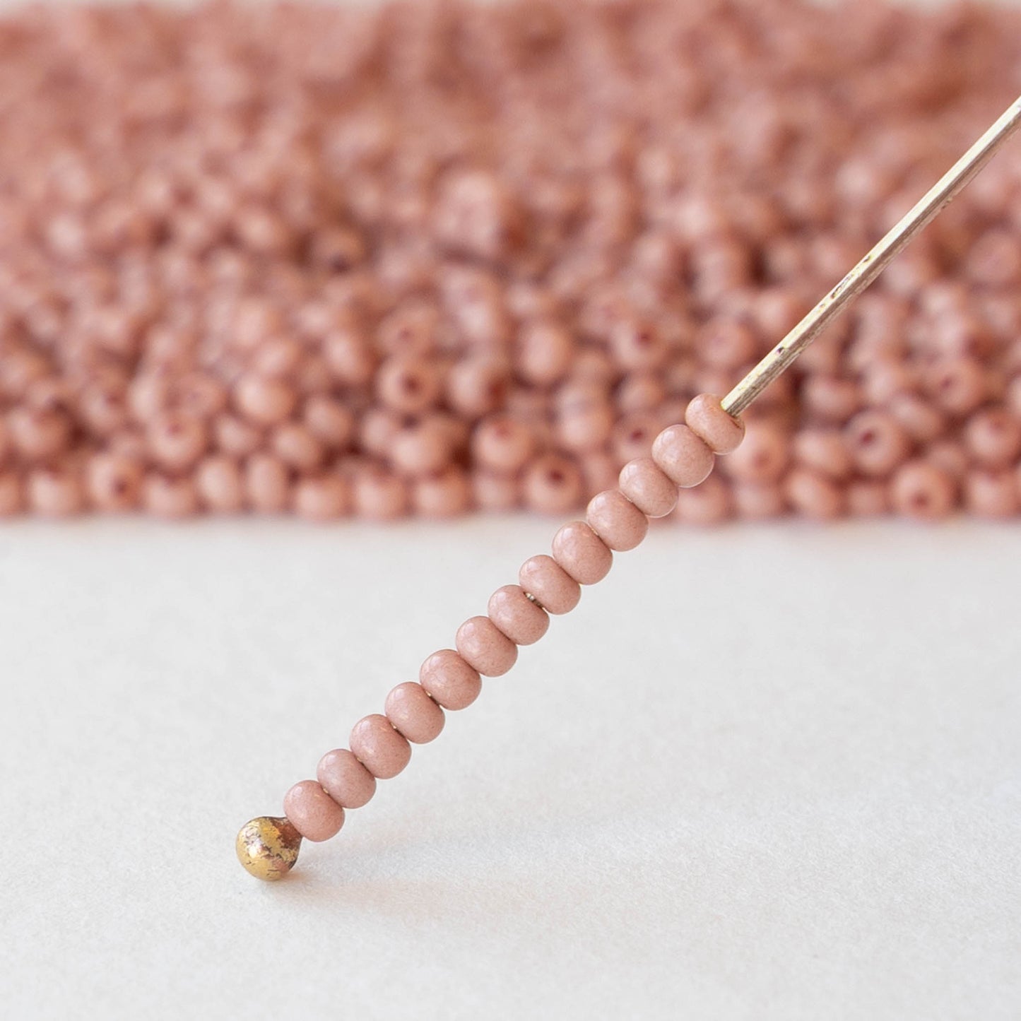 11/0 Seed Beads - Opaque Light Mauve Pink - 20 gram Tube