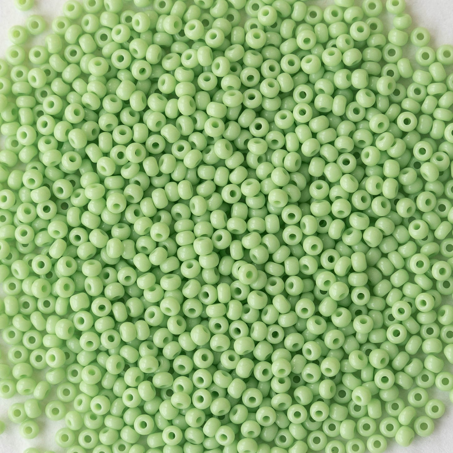 11/0 Beads - Opaque Light Green - 24 grams