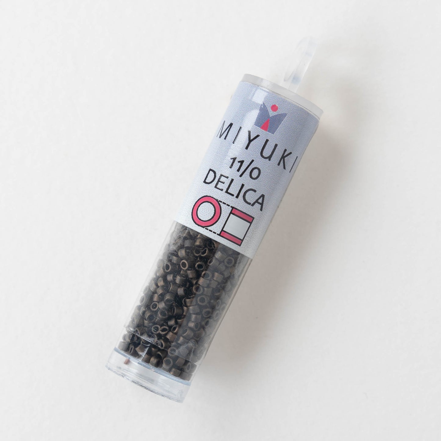 11/0 Delica Seed Beads - Opaque Olive Matte - 2 Inch Tube