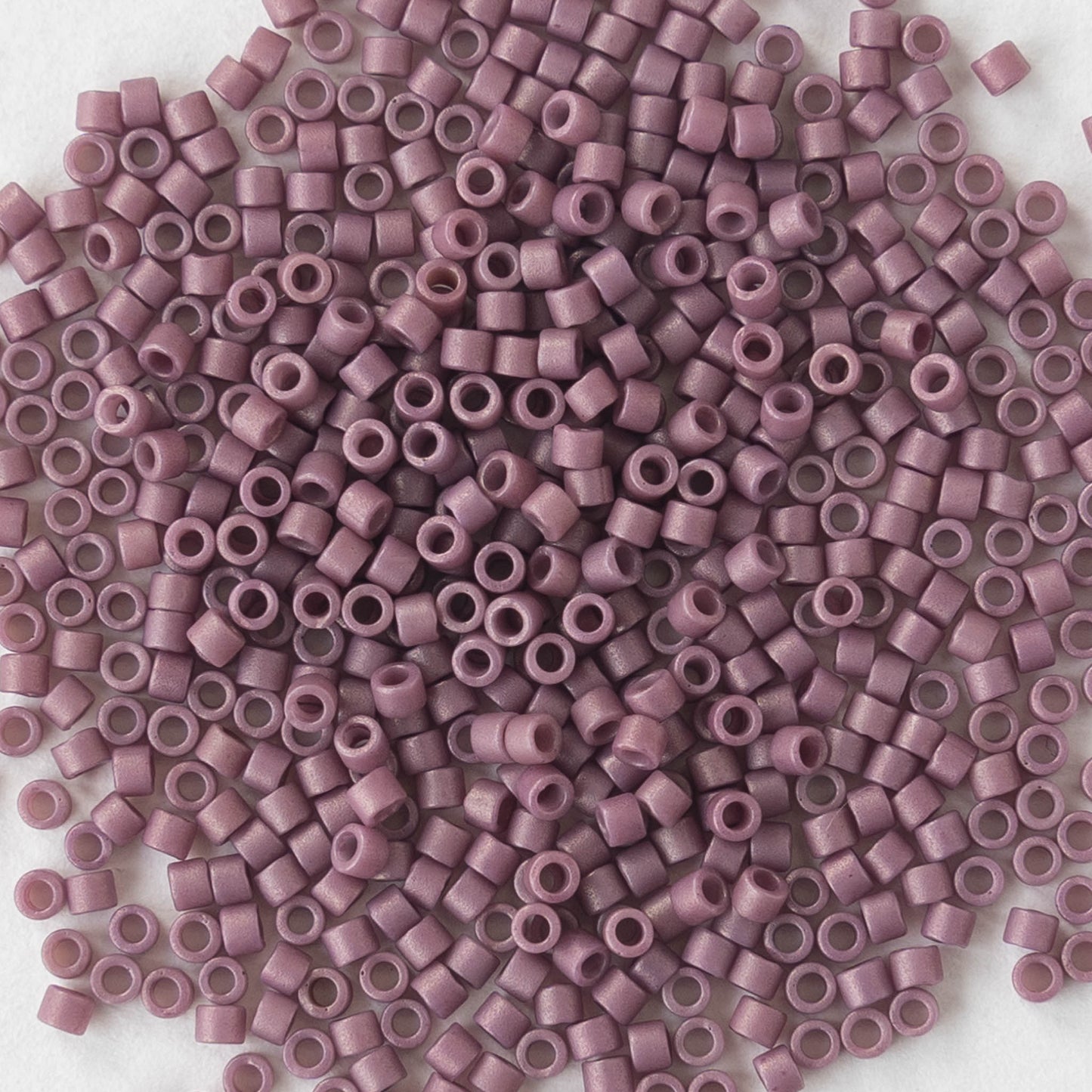 11/0 Delica Seed Beads - Opaque Plum Matte - 2 Inch Tube