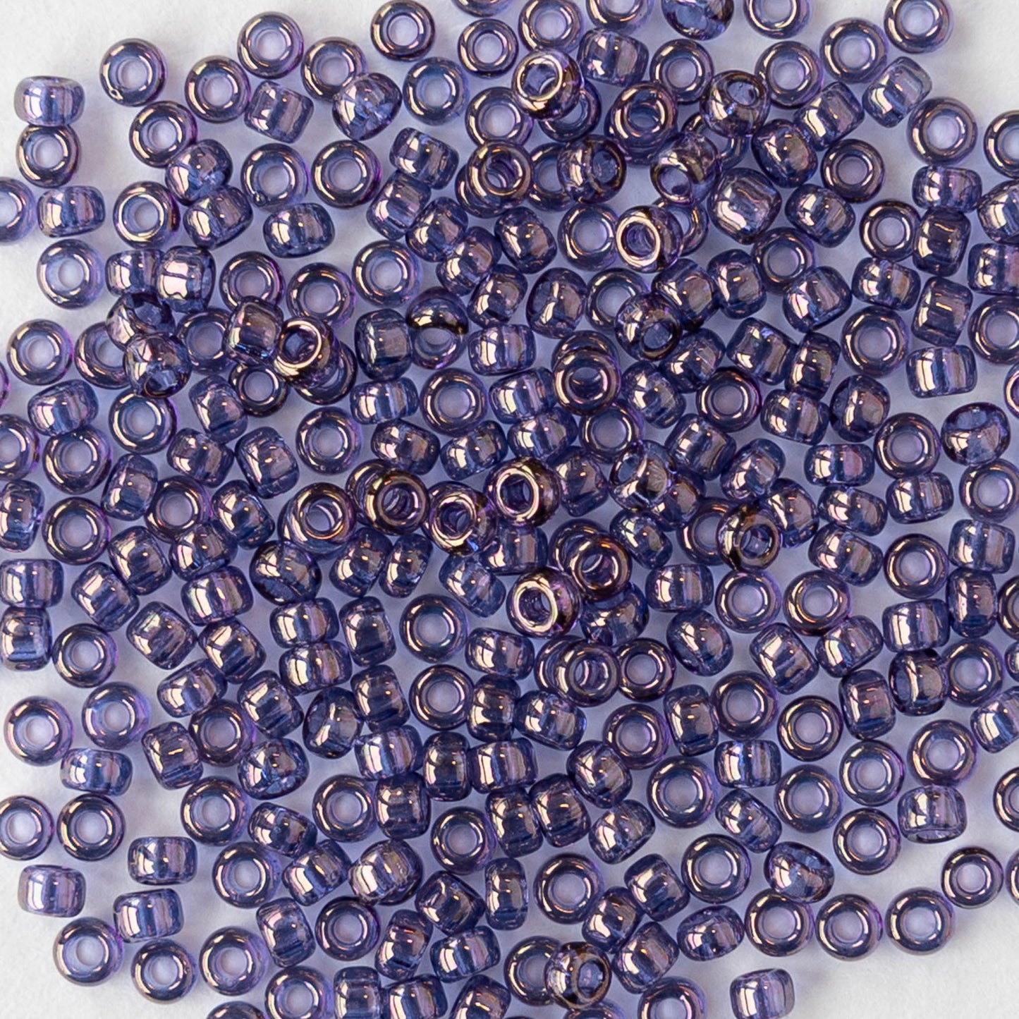 11/0 Glass Seed Beads - Purple Gold Luster - 10 grams