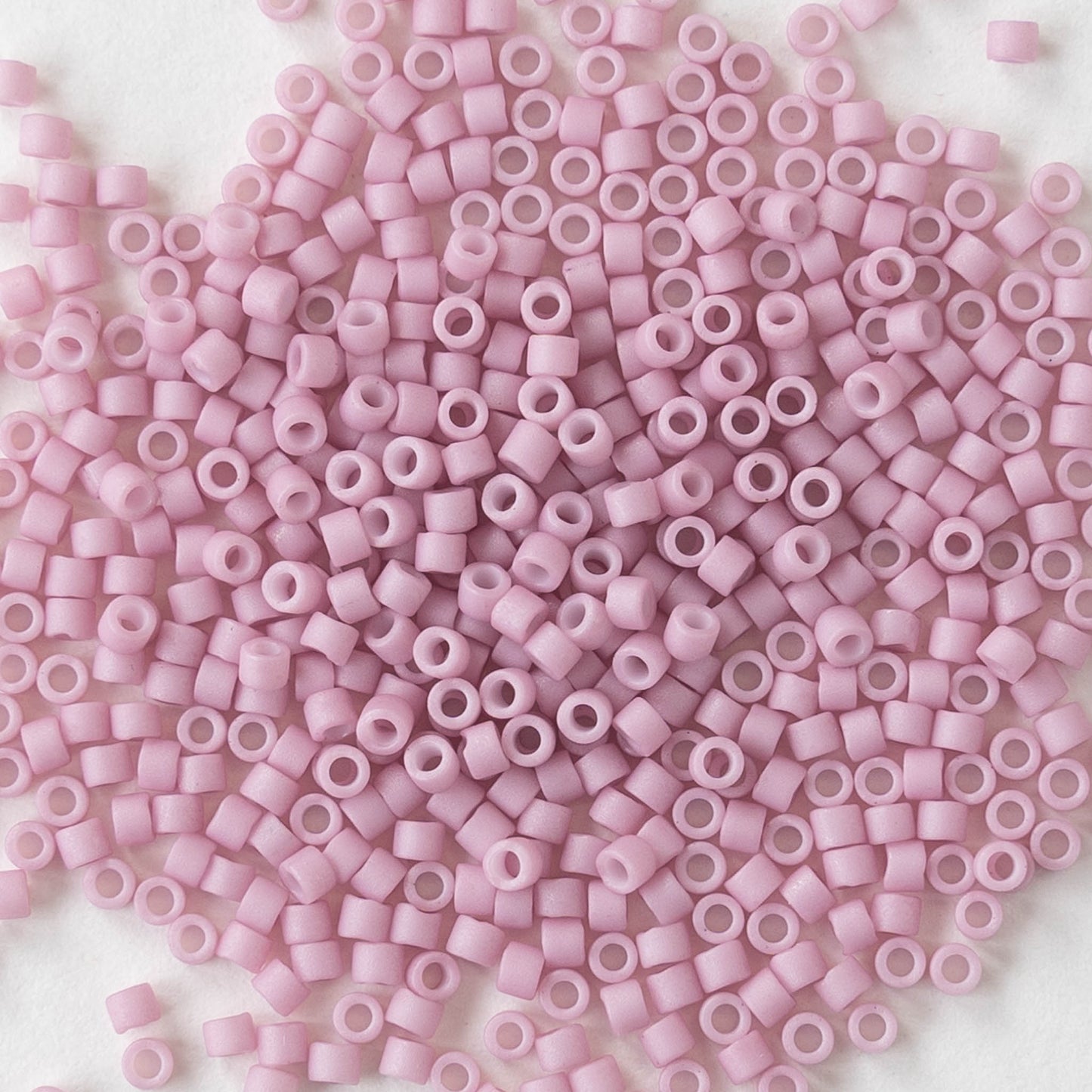 11/0 Delica Seed Beads - Pink Matte Rose - 2 Inch Tube