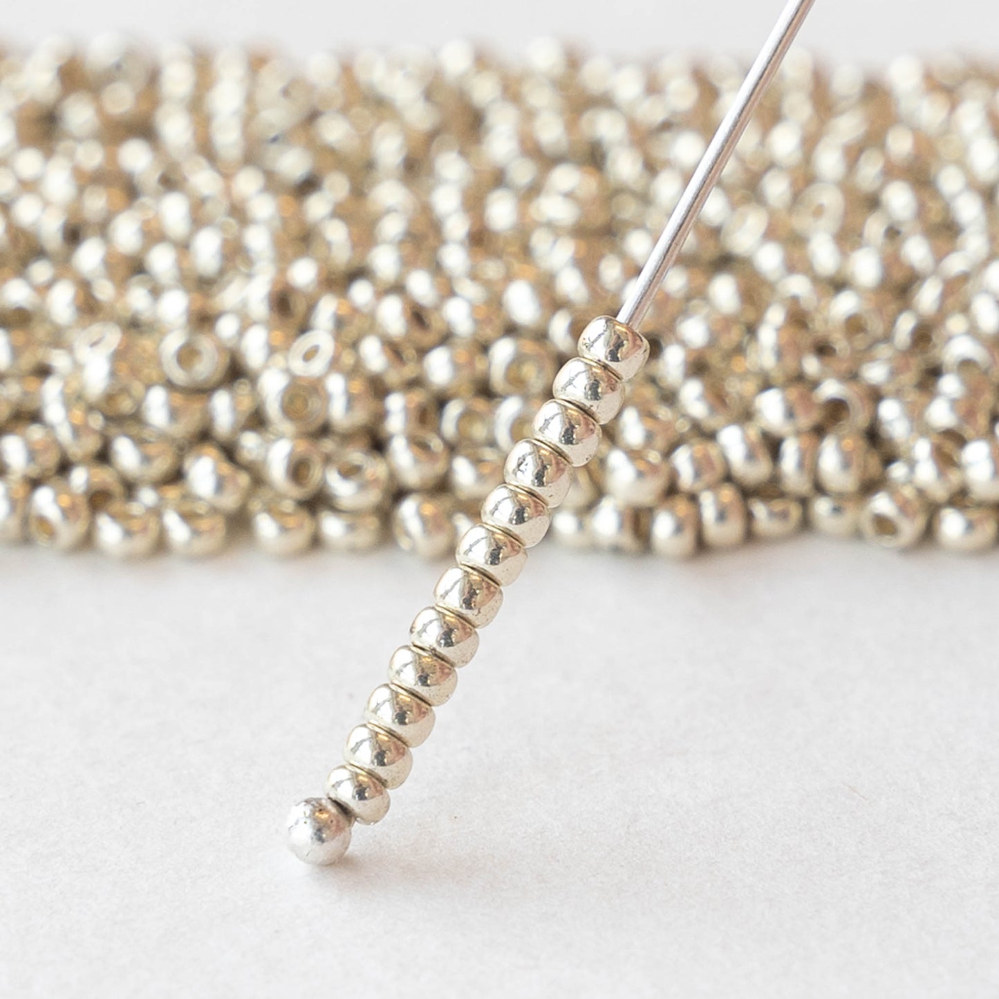 11/0 Seed Beads - Silver Metallic - 20 grams