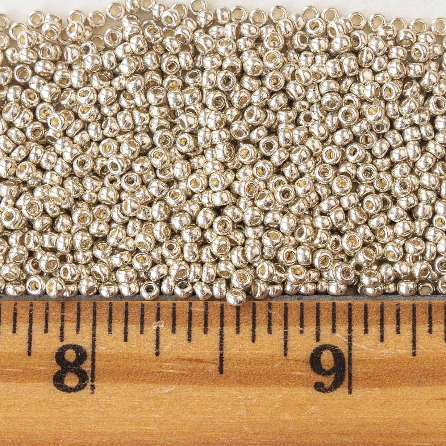 11/0 Seed Beads - Silver Metallic - 20 grams
