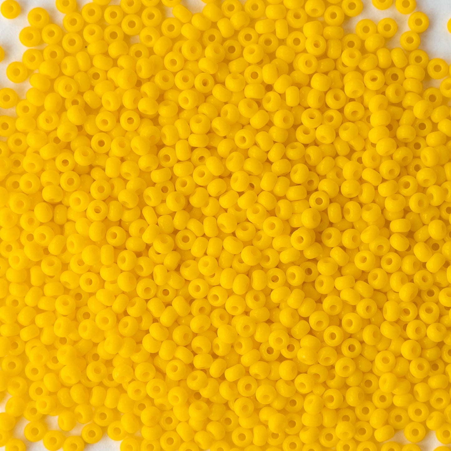 11/0 Seed Beads - Opaque Bright Yellow - 24 grams