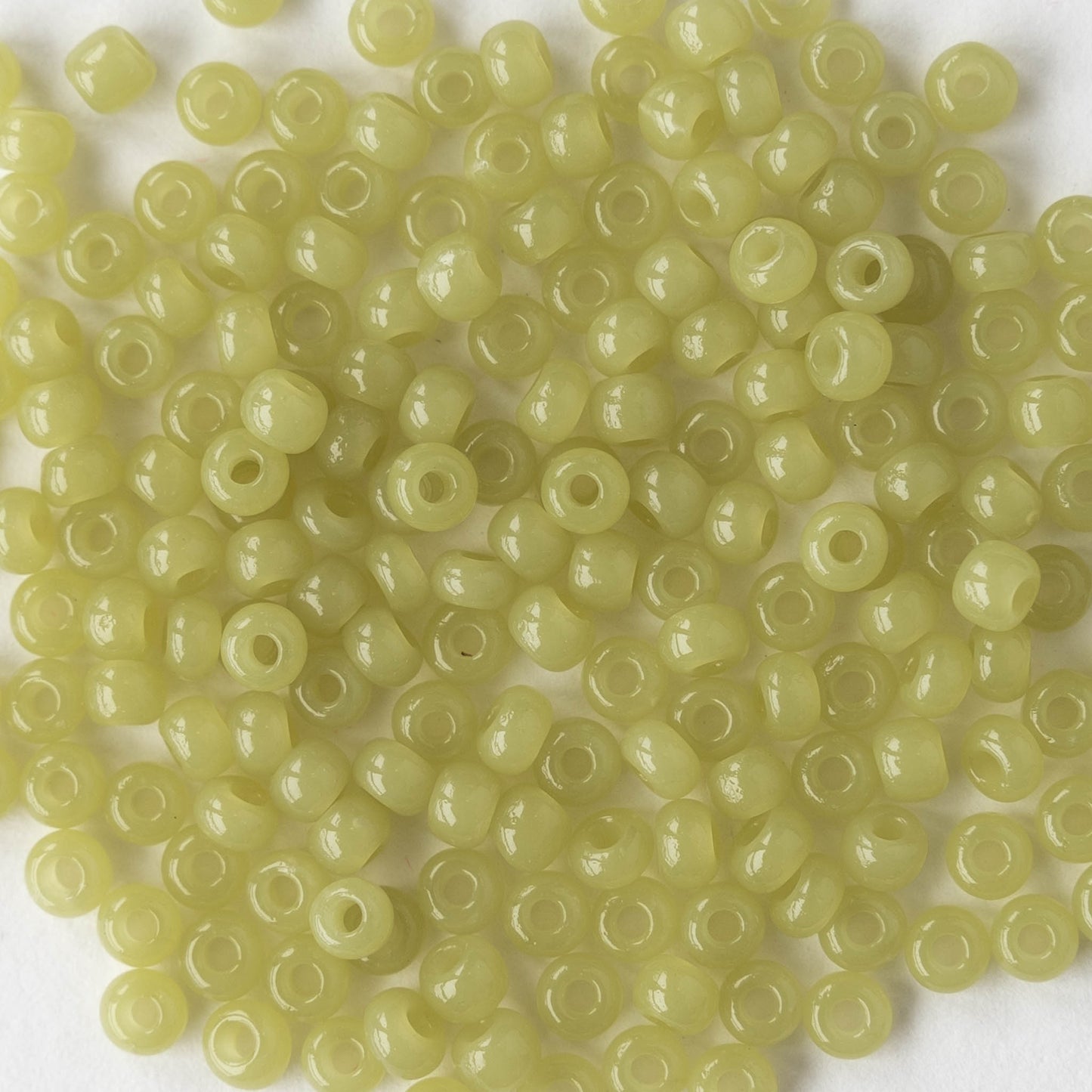 6/0 Seed Beads - Light Jade Green - 25 grams