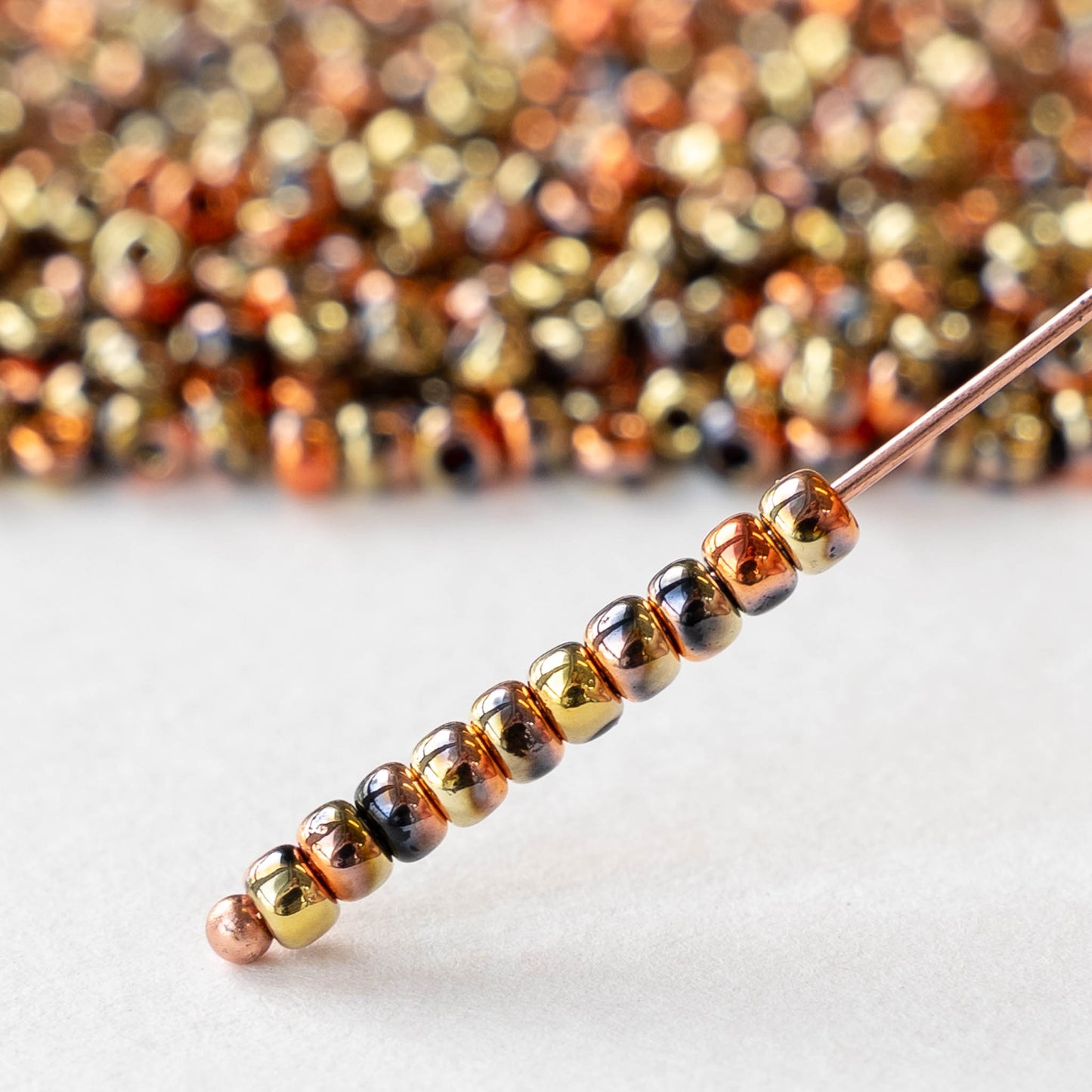 8/0 Seed Beads - Metallic Mix - 20 grams