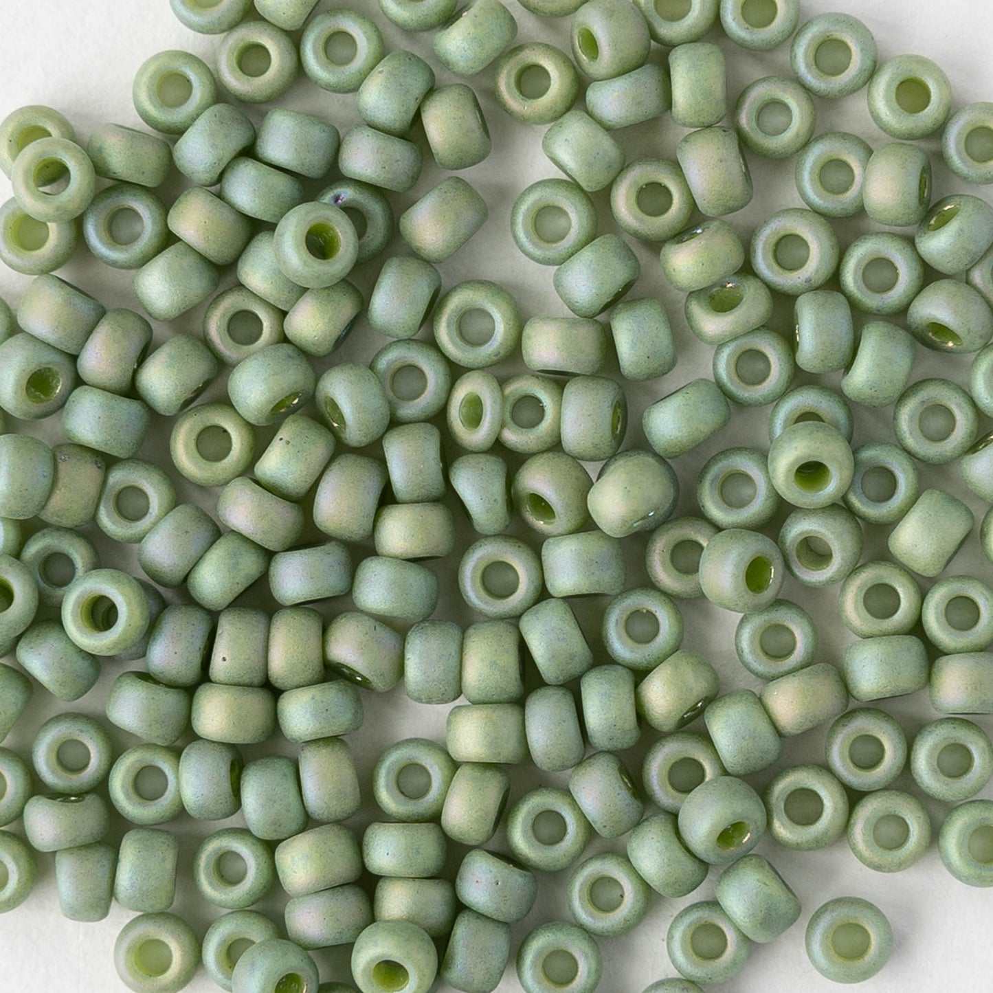 Size 8/0 Glass Seed Beads - Kiwi Rainbow - 10 grams