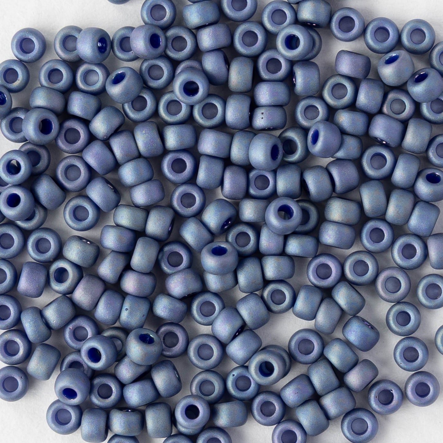 Size 8/0 Glass Seed Beads - Blue Nebula Rainbow - 10 grams