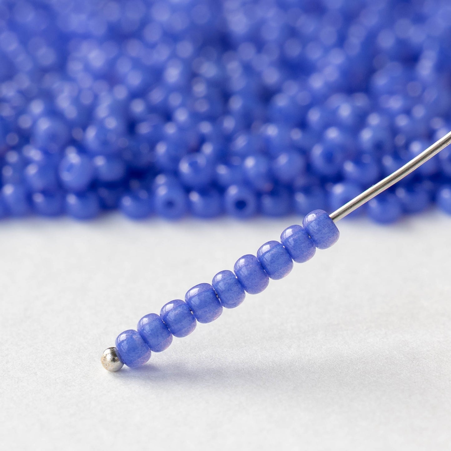 Size 8/0 Glass Seed Beads - Tanzanite Opal Solgel- 20 grams