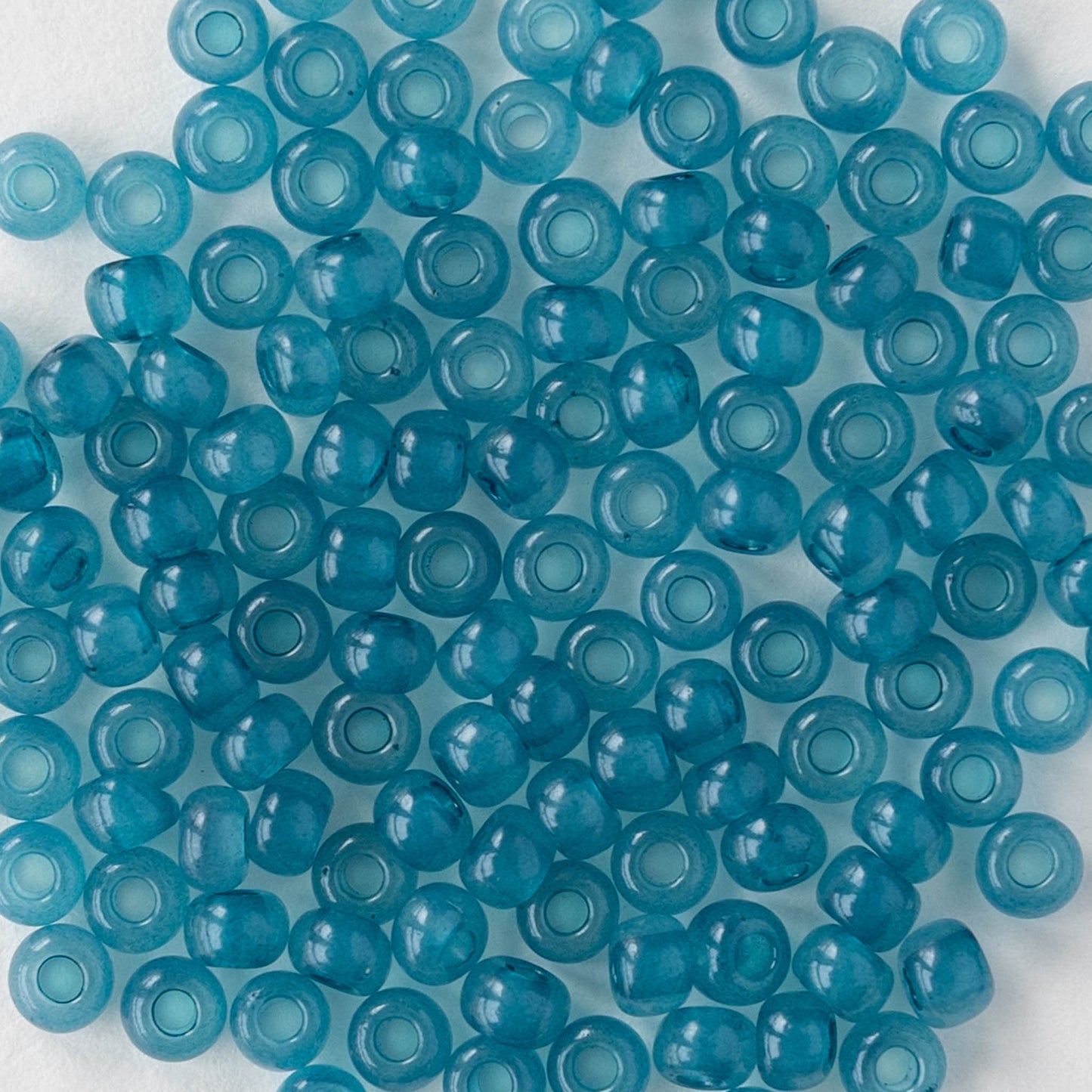Size 8/0 Glass Seed Beads - African Opal Solgel - 20 grams