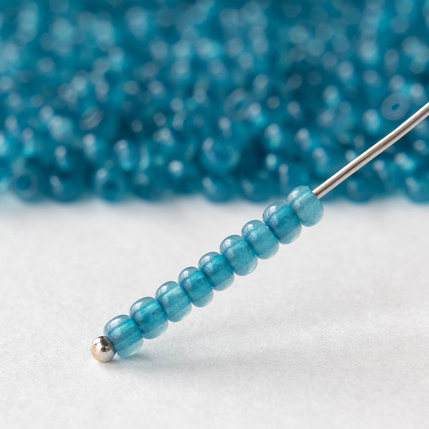 Size 8/0 Glass Seed Beads - African Opal Solgel - 20 grams