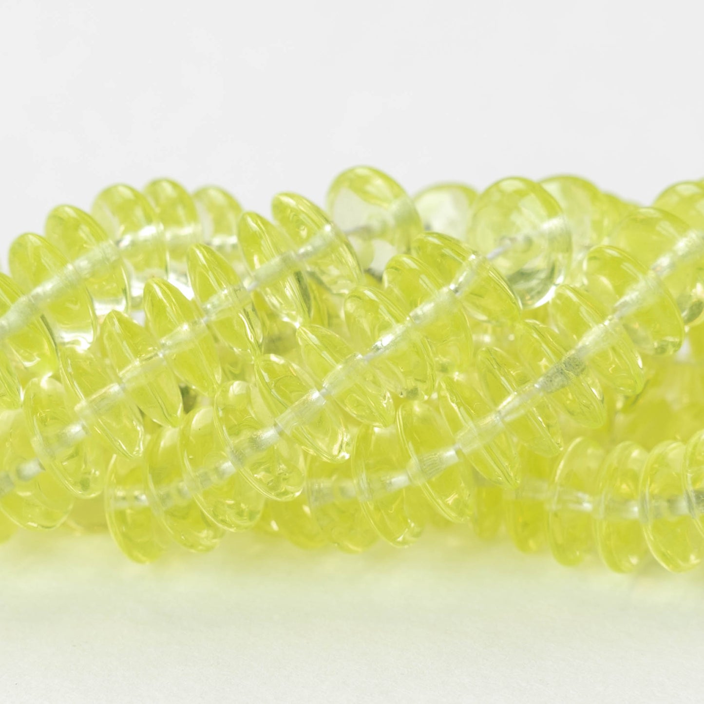 10mm Rondelle Beads - Jonquil - 30 Beads