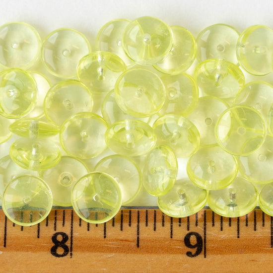 10mm Rondelle Beads - Jonquil - 30 Beads