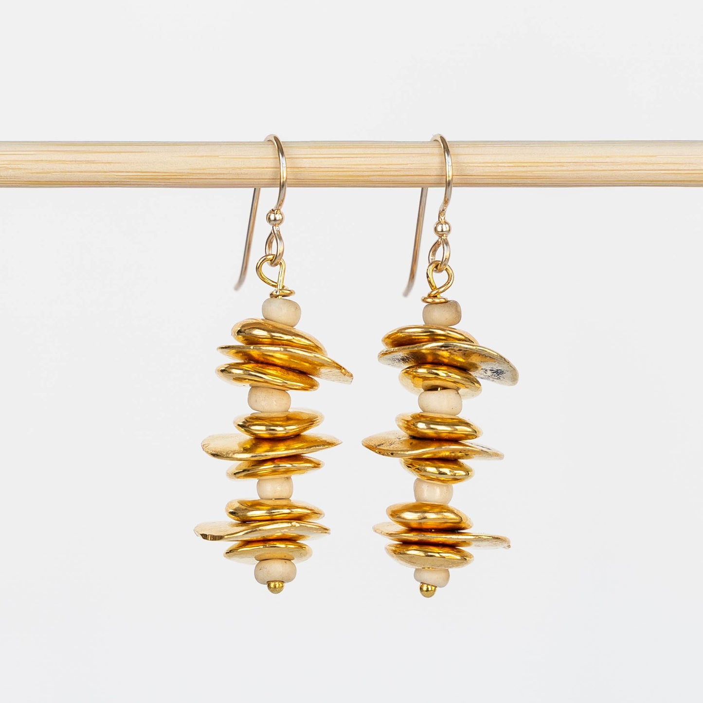 15mm Disk Beads - 24K Gold Plate  - Choose Amount