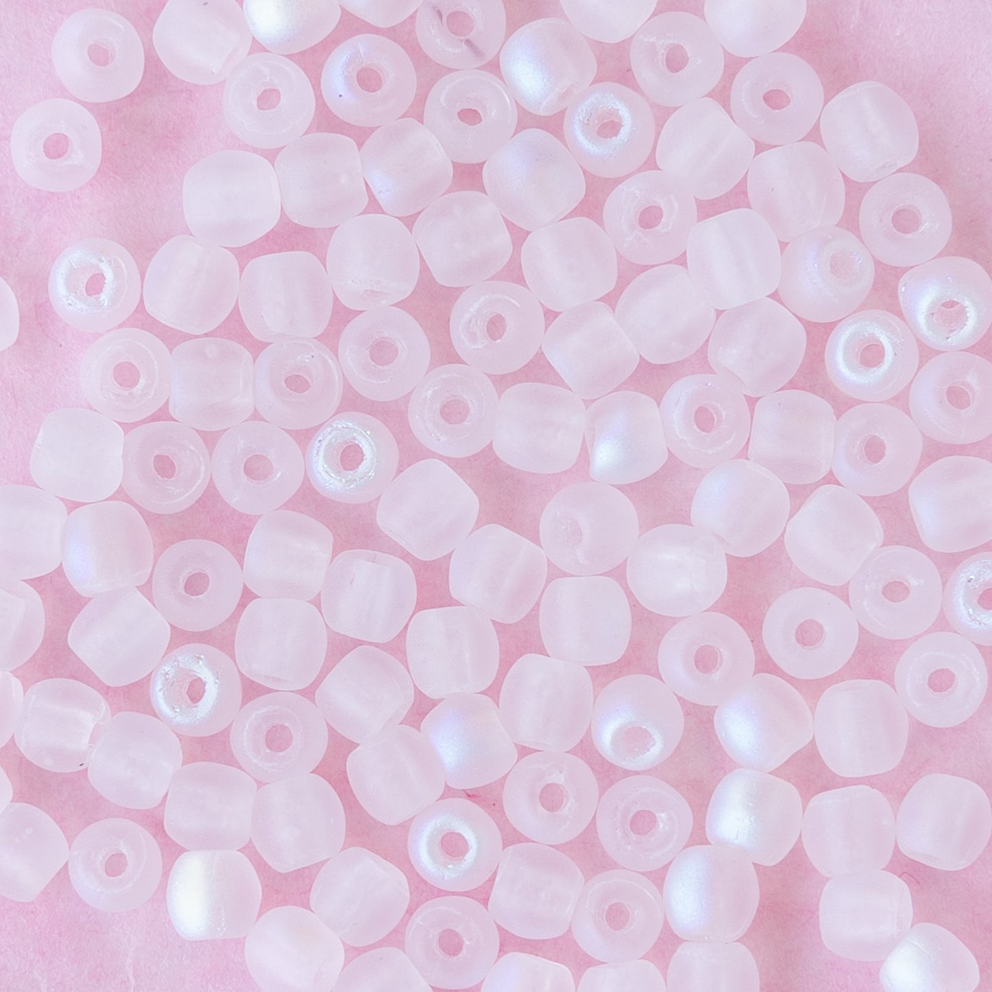 3mm Round Glass Beads - Matte Crystal AB  - 100 Beads