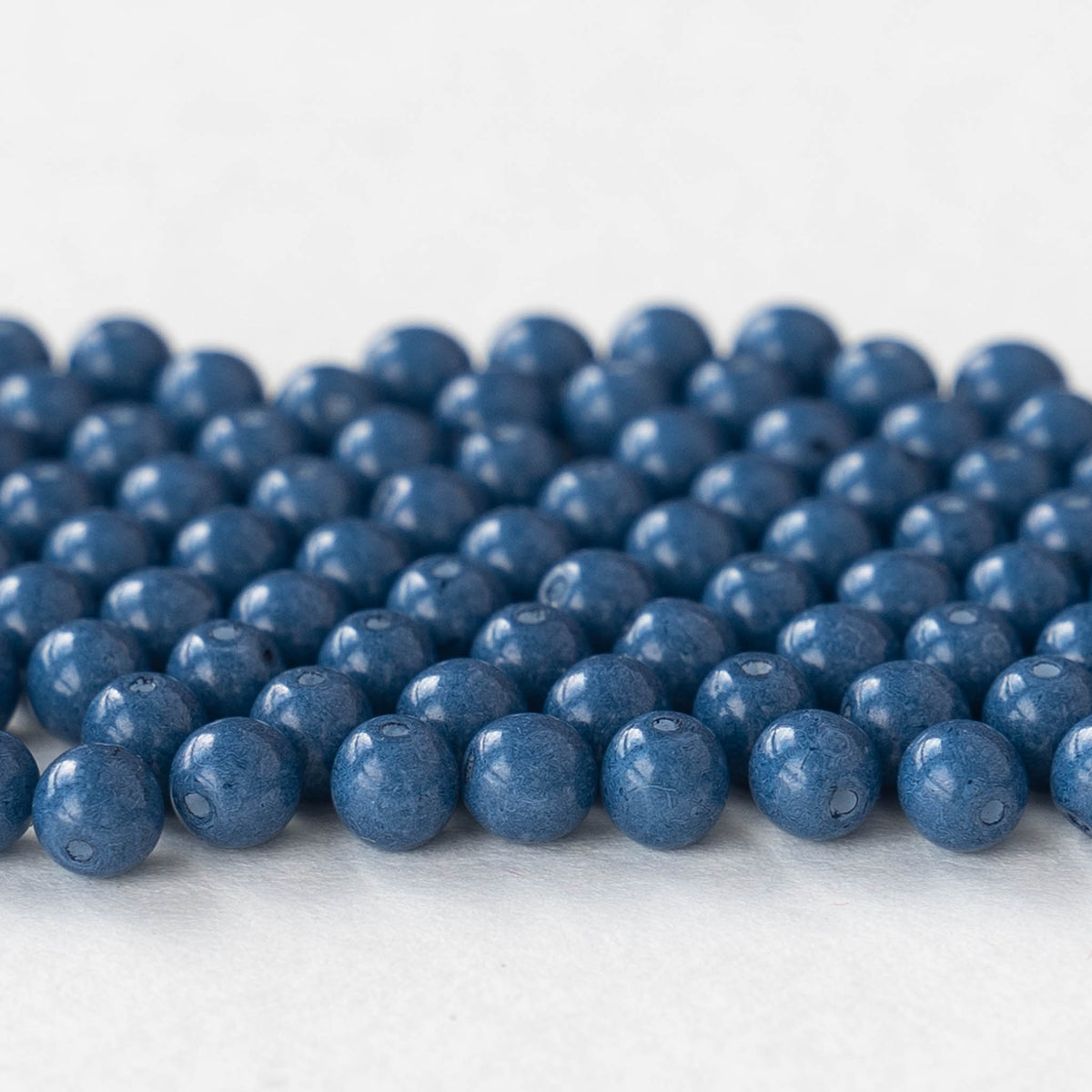 A closer look at Blue Glass Wall Beads