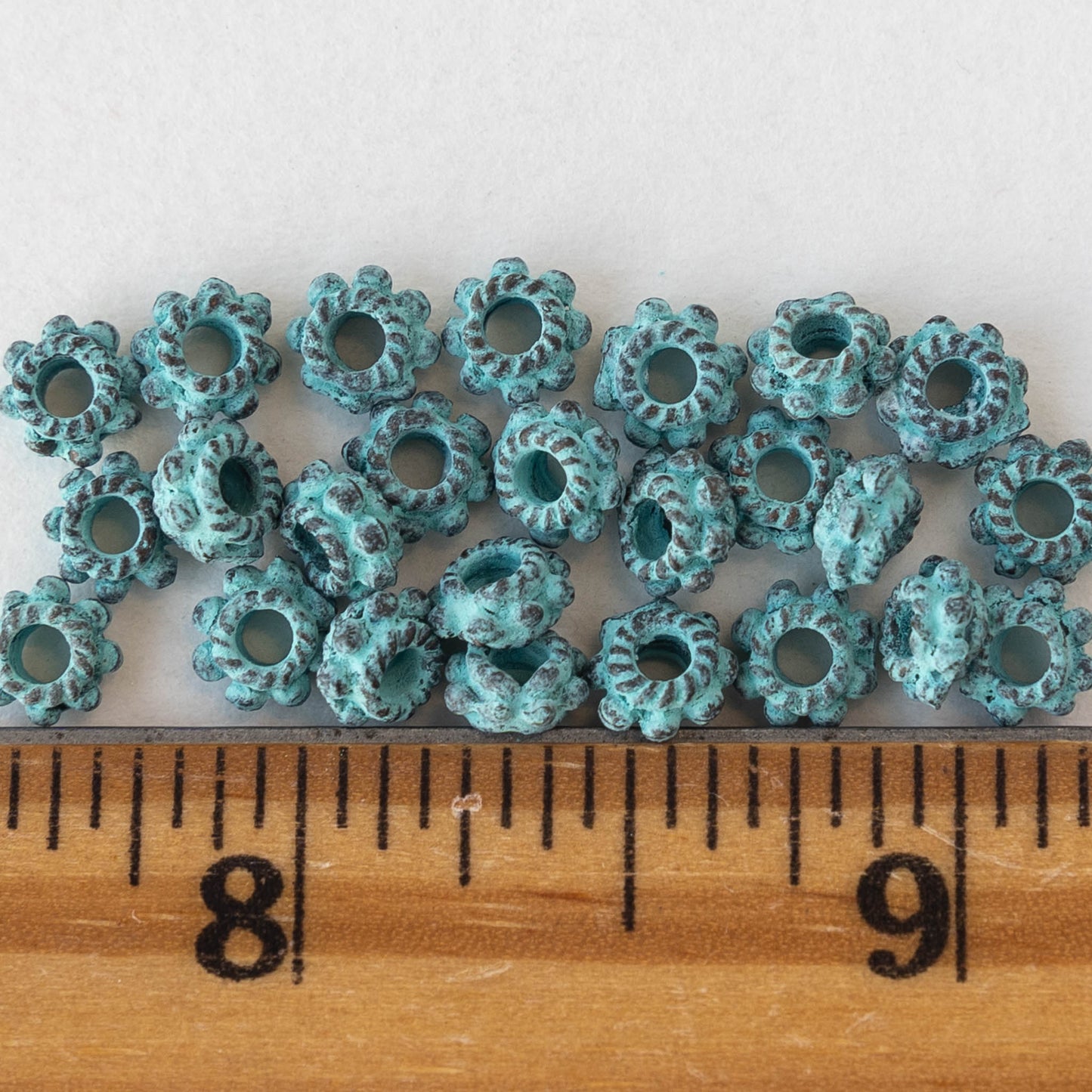 6mm Mykonos Metal Spacer Beads - Copper Patina