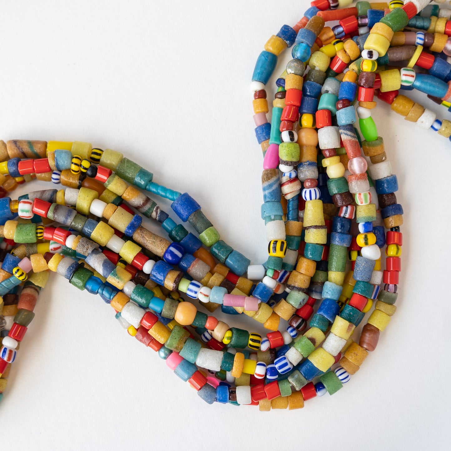 African Sand Bead Mix - Mixed Sizes and Colors ~5-9mm - 36 Inch Strand