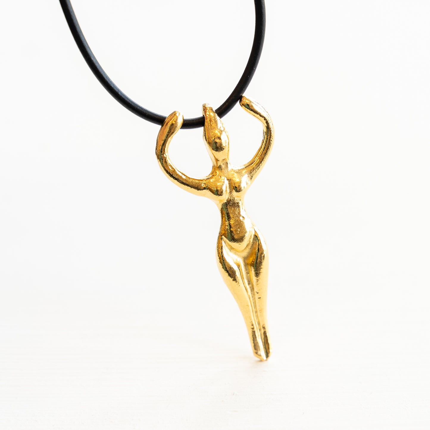 48mm Mykonos Metal Goddess Pendant - Gold - Choose Amount